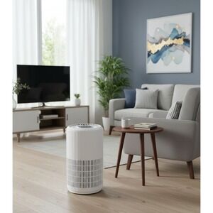 Tailulu D09 Air Purifier True HEPA Filter 3-Stage Filtration White Low Noise